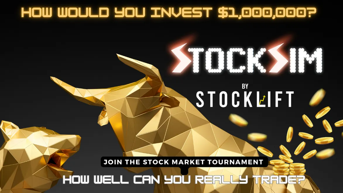 StockSim paper trading competition promotional artwork