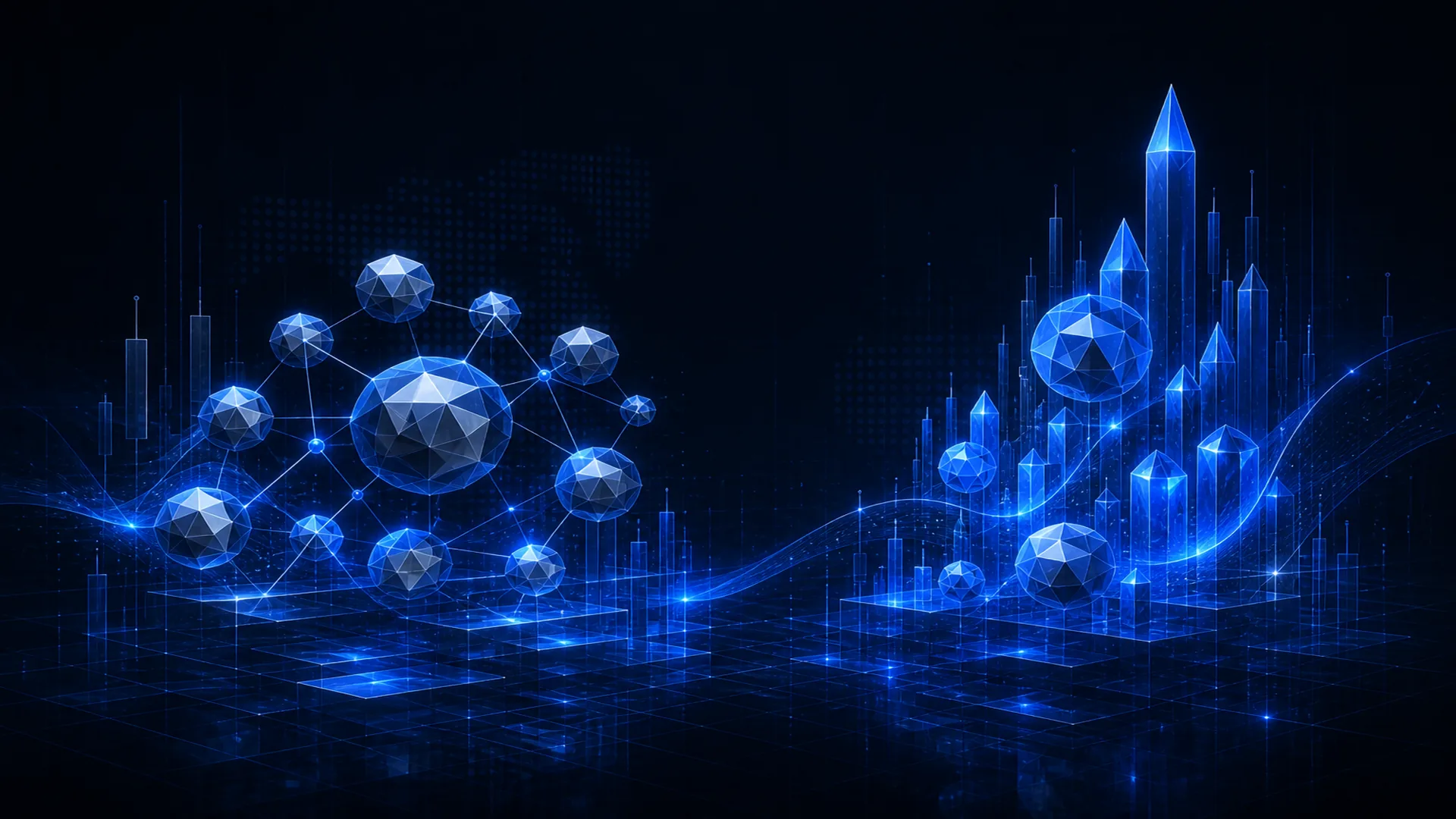Abstract StockLift cover: two contrasting crystalline index forms side by side